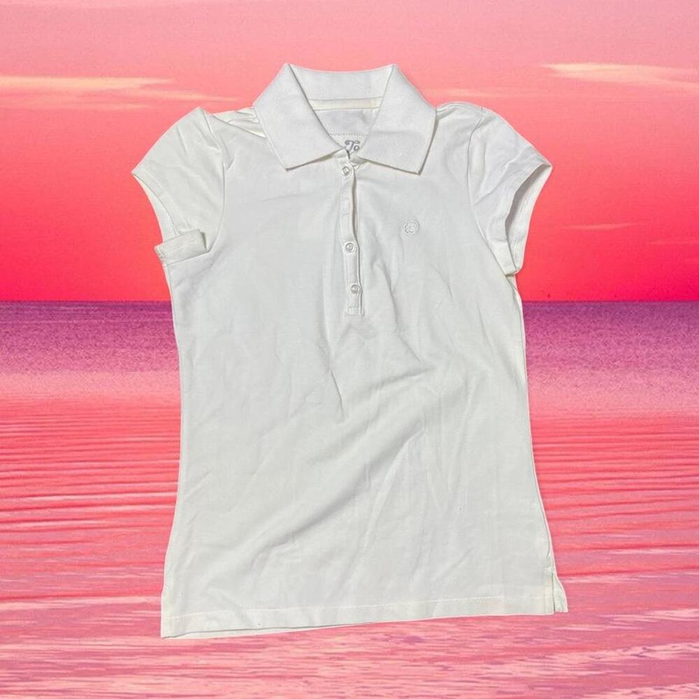 Y2k Deadstock Vintage Limited Too White Polo Baby Tee